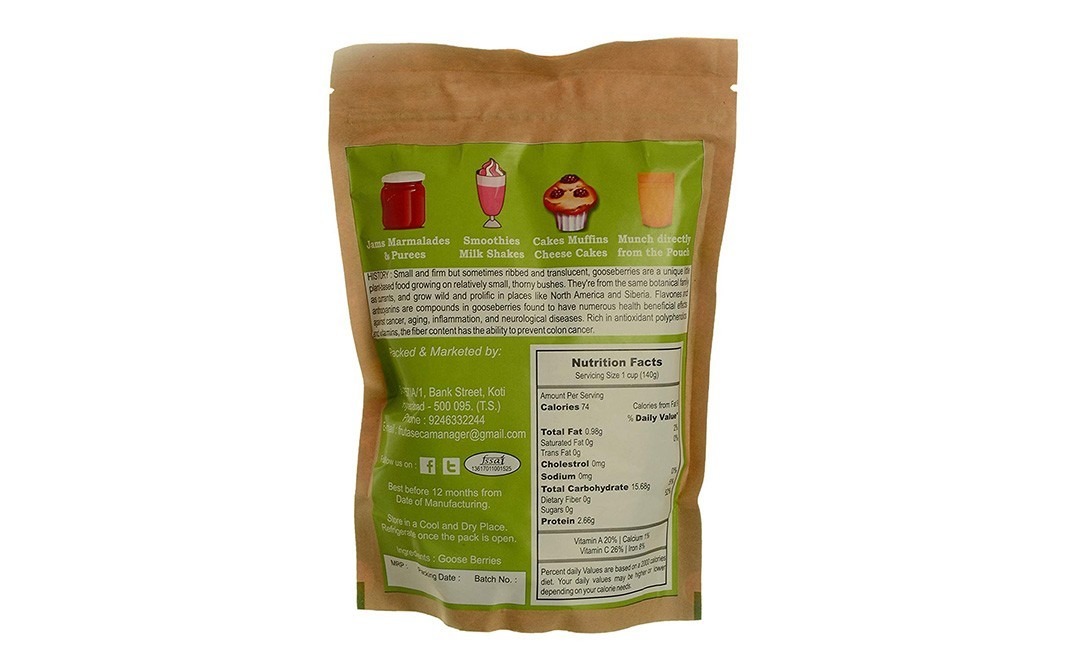 Fruta Seca Gooseberry    Pack  250 grams